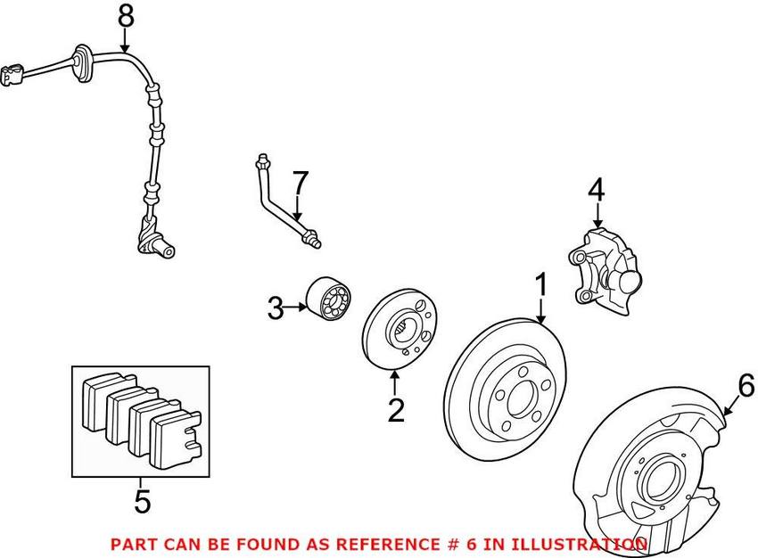 Mercedes Disc Brake Rotor Backing Plate - Rear Driver Side 2104201444